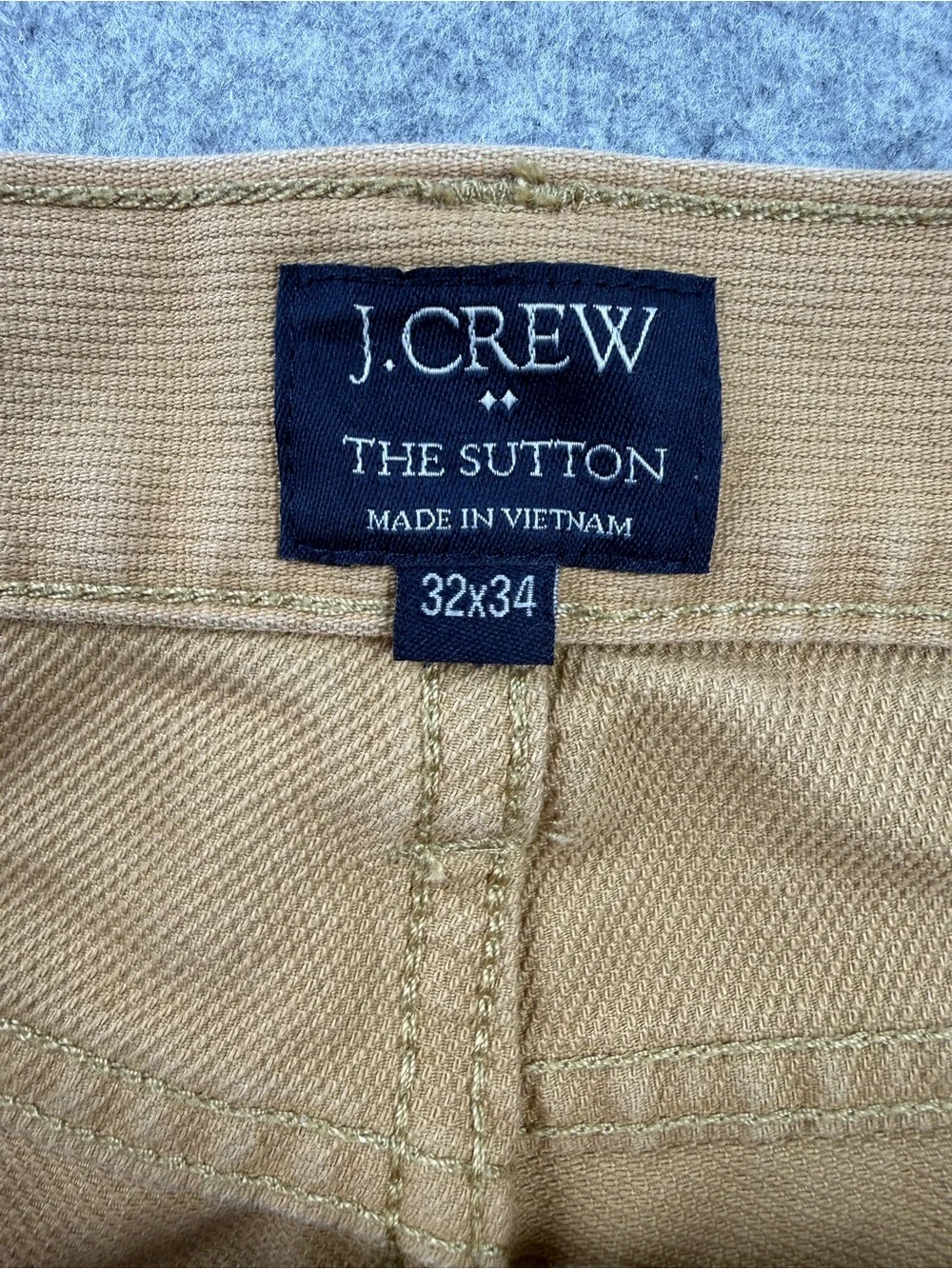Straight Leg Pants J.Crew Factory Sutton Tan Corded Cotton Mens 32x34